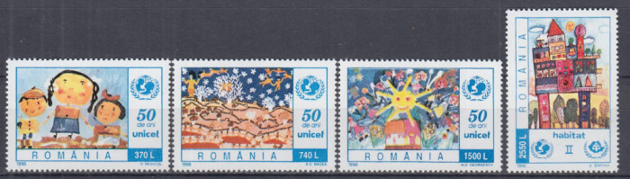 ROMANIA 1996 LP 1408 - 50 ANI DE UNICEF SERIE MNH