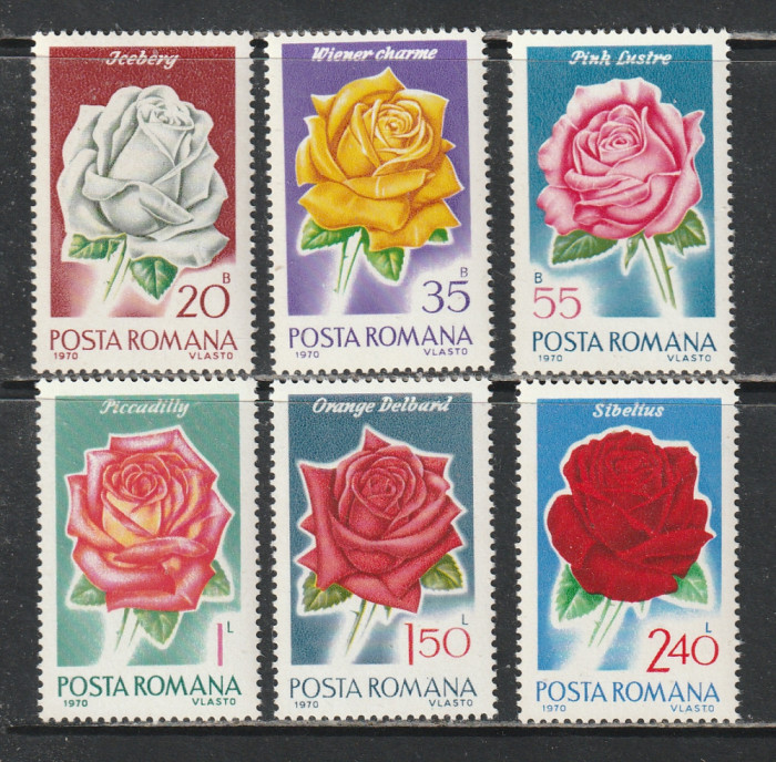 Romania 1970 - #739 Trandafiri 7v MNH