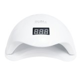 Lampa LED/UV SUN 5 pentru unghii semipermanente, 48W, display, timer, senzor, alba