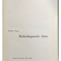 Dimitrie Negru - Radiodiagnostic clinic (1944)