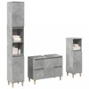 VidaXL Set mobilier de baie, 3 piese, gri beton, lemn compozit 3324949
