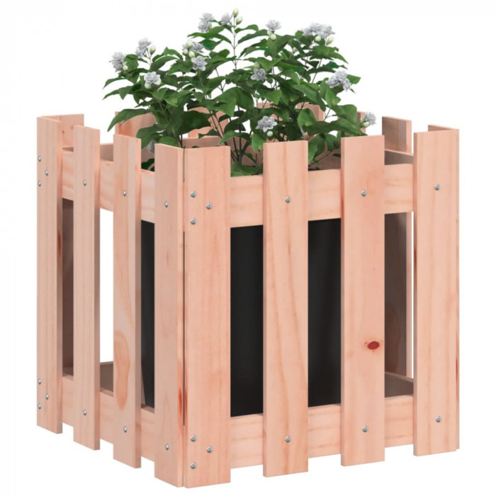Jardiniera gradina design gard, 40x40x40 cm, lemn masiv douglas GartenMobel Dekor