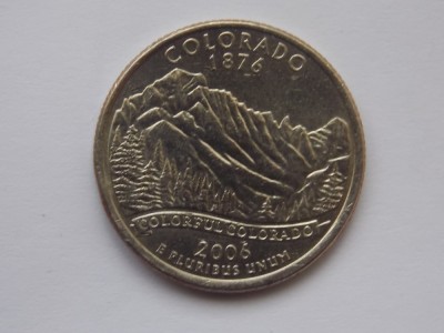 QUARTER DOLLAR 2006 USA-COMEMORATIV-COLORADO foto