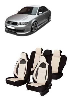 Set huse scaune compatibile Audi A4 B6 (2002-2008) Piele + Textil foto