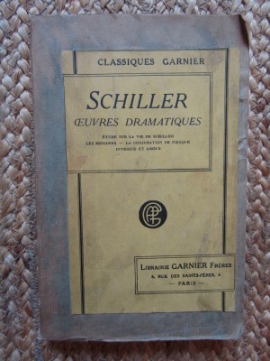OEUVRES DRAMATIQUES - SCHILLER 1923 foto