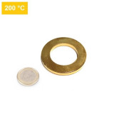 Magnet neodim inel &Oslash;50/30,5 x 5 mm, 38EH, placat aur