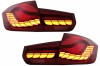 Stopuri OLED BMW Seria 3 F30 F35 F80 (2011-2019) M4 Design Rosu Clar, Semnal Dinamic Secvential, Tuning Performance AutoTuning