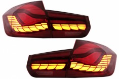 Stopuri OLED BMW Seria 3 F30 (2011-2019) F35 F80 Rosu Clar M4 Design cu Semnal Dinamic Secvential Performance AutoTuning