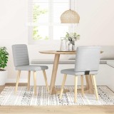 vidaXL Scaune de sufragerie 2 buc țesătură gri nor 4101183