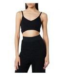Cumpara ieftin Top crop pentru femei The Drop Diza Crochet Bralette, negru, 3XL - OUTLET
