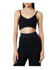 Top crop pentru femei The Drop Diza Crochet Bralette, negru, 3XL - OUTLET