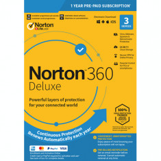 Licenta 2024 pentru Norton 360 Deluxe - 1-AN / 3-Dispozitive - USA/CANada