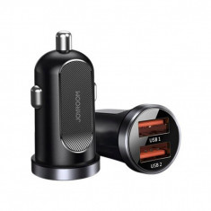 Incarcator Auto Dual USB, Fast Charging, QC3.0, 30W - JoyRoom (C-A09) Negru