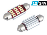 Bec Vision Festoon Sv8.5 36mm 12/24v 12x 4014 Smd Led, Canbus, Alb, 2 Buc 58374