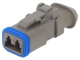 Conector cablu-cablu mamă 2 pini gri IP68