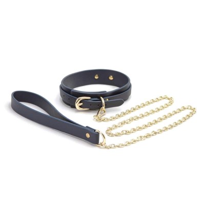 Zgarda Cu Lesa Bondage Couture, Bleumarin foto