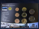 Euro set - Estonia 2011 de la 1 cent la 2 euro, 8 monede, Europa