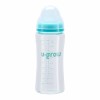 Biberon de sticla 260 ml+2 tetine extra, U-Grow