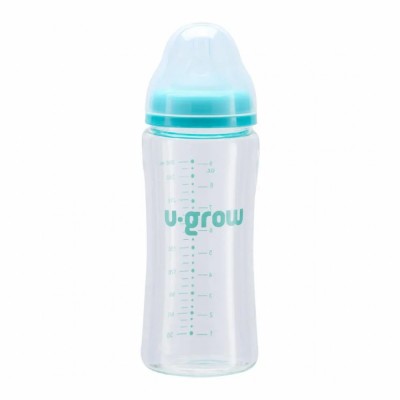 Biberon de sticla 260 ml+2 tetine extra, U-Grow foto