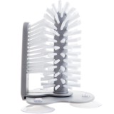 Perie Curatat Pahare cu Ventuze, Gri, PVC/Policarbonat, Nylon, 23 cm, Universal pentru Sticla