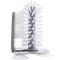 Perie de curatat pahare, Ventuze, PVC/Policarbonat, Gri