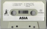 Asia - Asia, Caseta audio