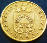 Moneda 5 SANTIMI - LETONIA, anul 1992 *cod 1364