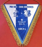Fanion meci fotbal POLITEHNICA IASI-FARUL CONSTANTA(Superliga 2024/2025)