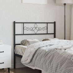 vidaXL Tăblie de pat metalică, negru, 80 cm