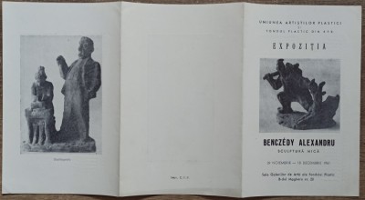 Expozitie de sculptura mica Benczedy Alexandru 1961 foto
