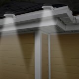 Lampa Solara Stresini/Garduri 3 LED Alb Best CarHome - Iluminat Exterior, Montaj Simplu, Acumulator, Plastic Rezistent