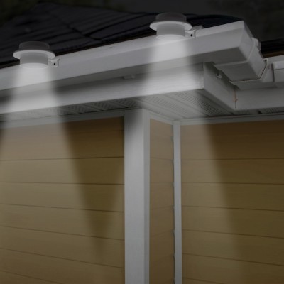 Lampa solara pt. stresini/garduri cu 3 LED-uri, alb Best CarHome foto