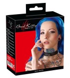 Zgarda BDSM Bad Kitty Fetish Neagra, Imitatie Piele, Inel Metalic, 53cm, Ajustabila, Orion