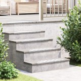Trepte Scara Aluminiu VidaXL 60x18 cm Anti-Alunecare Argintiu, Set 5 Bucati, Semieliptice, Model Geometric