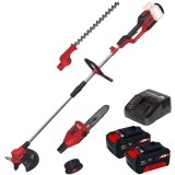 Einhell GE-LM 36/4in1 Li PXC + Twinpack + 4514095 - Unealta multifunctionala + Set 2 acumulatori si incarcator Li-Ion 18 V 4 Ah