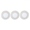 Set Oglinzi Perete, Rotunde, Ramă Plastic, Alb Auriu, 25x1cm, 3 Bucăți, Oem