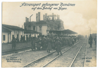 5209 - BUZAU, Railway Station, Locomotive ( 17/12 cm ) - old real Press PHOTO foto