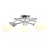 VidaXL Lustră cu abajururi din ceramică, 5 becuri E14, alb, glob