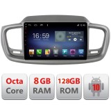 Navigatie Android Kia Sorento 2015-2018 cu 4G, GPS, DSP, 8GB RAM, 128GB