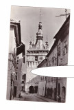 CP Sighisoara - Turnul ceasului, RPR, circulata 1963, stare excelenta, Printata