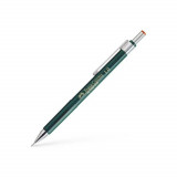 Creion Mecanic Faber &ndash; Castell TK-Fine, 1 mm Mina, Clip Rezistent, Corp Verde, Creion Mecanic Colorat, Rechizite Scolare, Instrumente de Scris, Creion