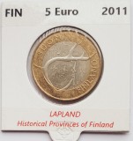 2252 Finlanda 5 euro 2011 C: Historical Provinces Series - Lapland km 170, Europa