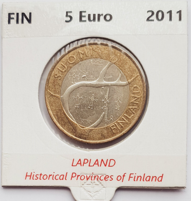 2252 Finlanda 5 euro 2011 C: Historical Provinces Series - Lapland km 170