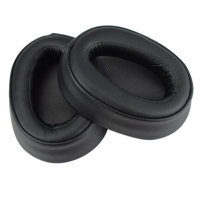 Set 2 bureti TXE pentru casti Sony WH-H900N / MDR-100ABN, Over-Ear, Negru, Spuma cu memorie, Piele ecologica foto