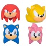 Set 4 Jucarii Squish Sonic, Rose, Knuckles, Supersonic, 6cm. Figurine Colectie. Cadou Copii 3+
