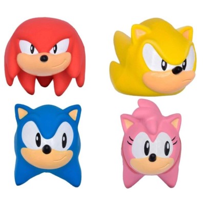 Set 4 jucarii squish, Sonic Rose Knuckles Supersonic, 6cm foto