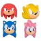 Set 4 jucarii squish, Sonic Rose Knuckles Supersonic, 6cm