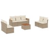 Set canapele de gradina, 8 piese, cu perne, bej, poliratan