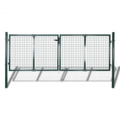 Gard de gradina tip plasa, poarta gard grilaj, 289x75 cm/306x125 cm GartenMobel Dekor