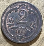 MNDSTR AUT21 Austro-Ungaria 2 hellar 1907